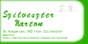 szilveszter marton business card